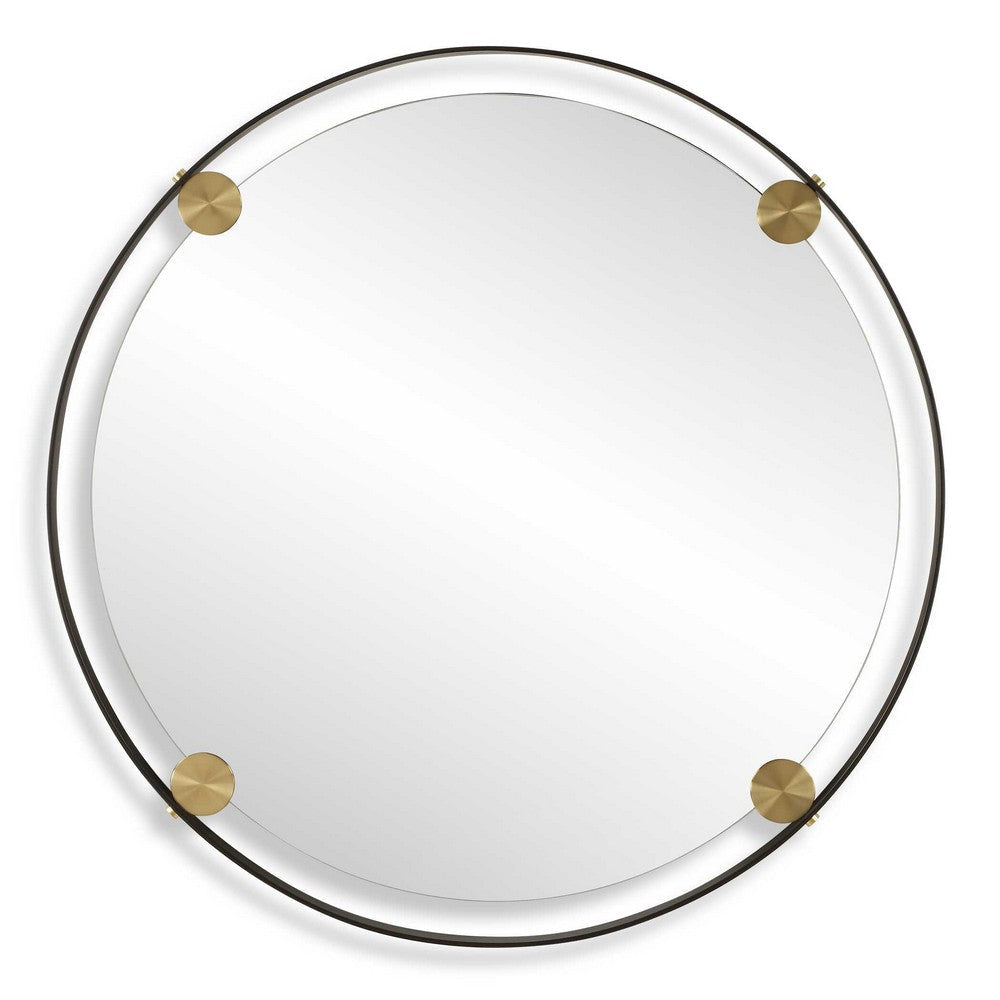 Uttermost Radius Round Bronze Iron Mirror UT-09983