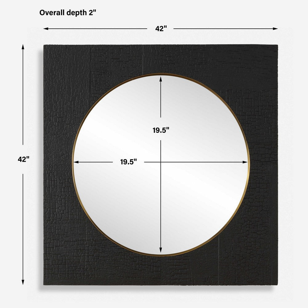 Uttermost Ember Black Square Mirror UT-09984