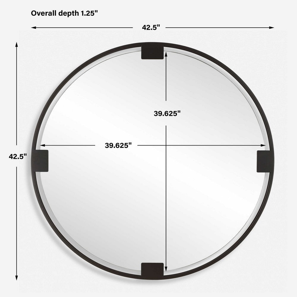 Uttermost Cornelia Black Round Mirror UT-09986
