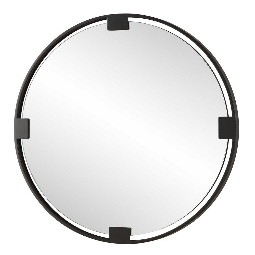 Uttermost Cornelia Black Round Mirror UT-09986