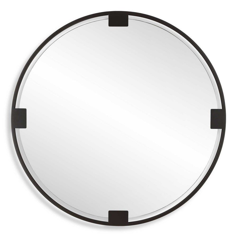 Uttermost Cornelia Black Round Mirror UT-09986