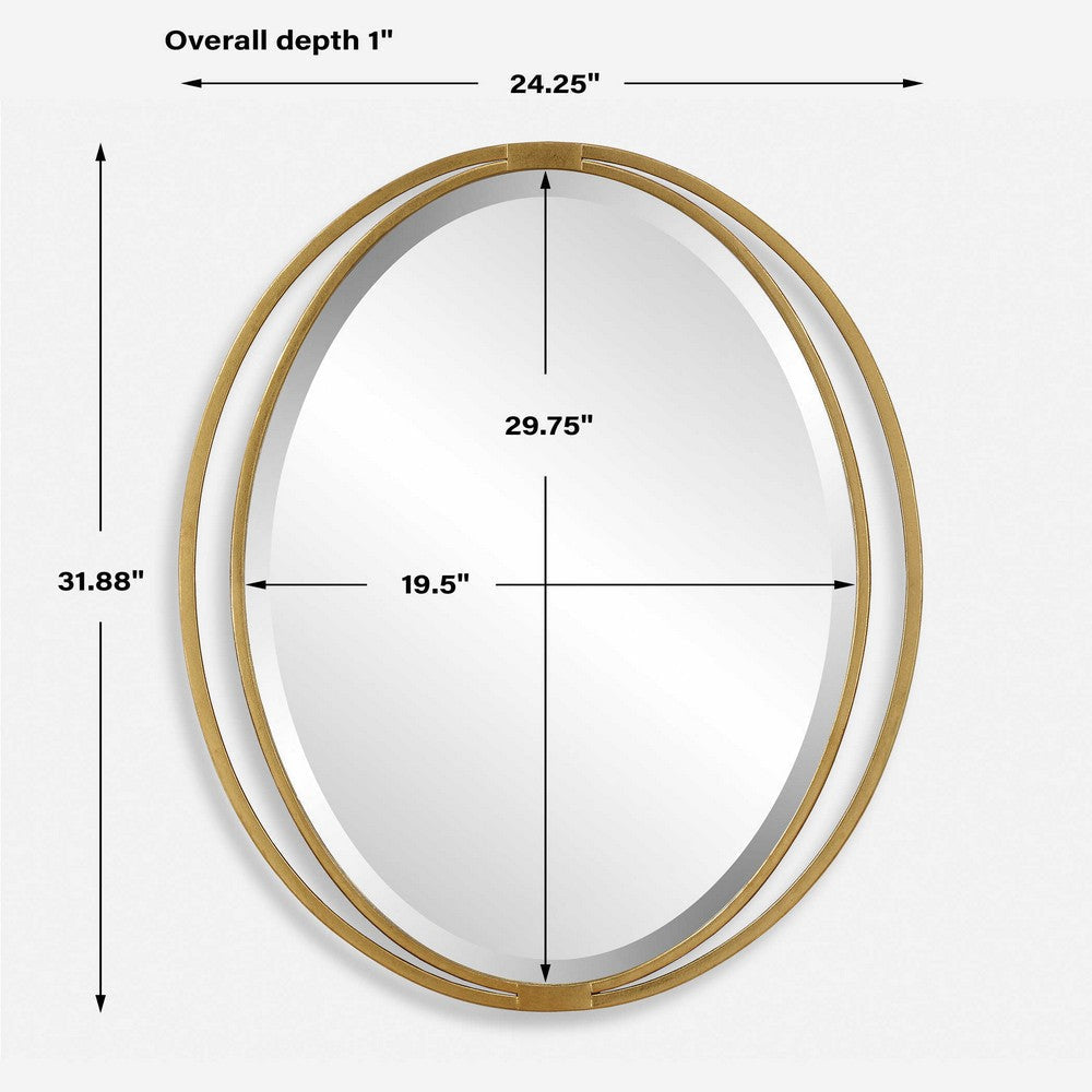 Uttermost Rhodes Gold Oval Mirror UT-09992