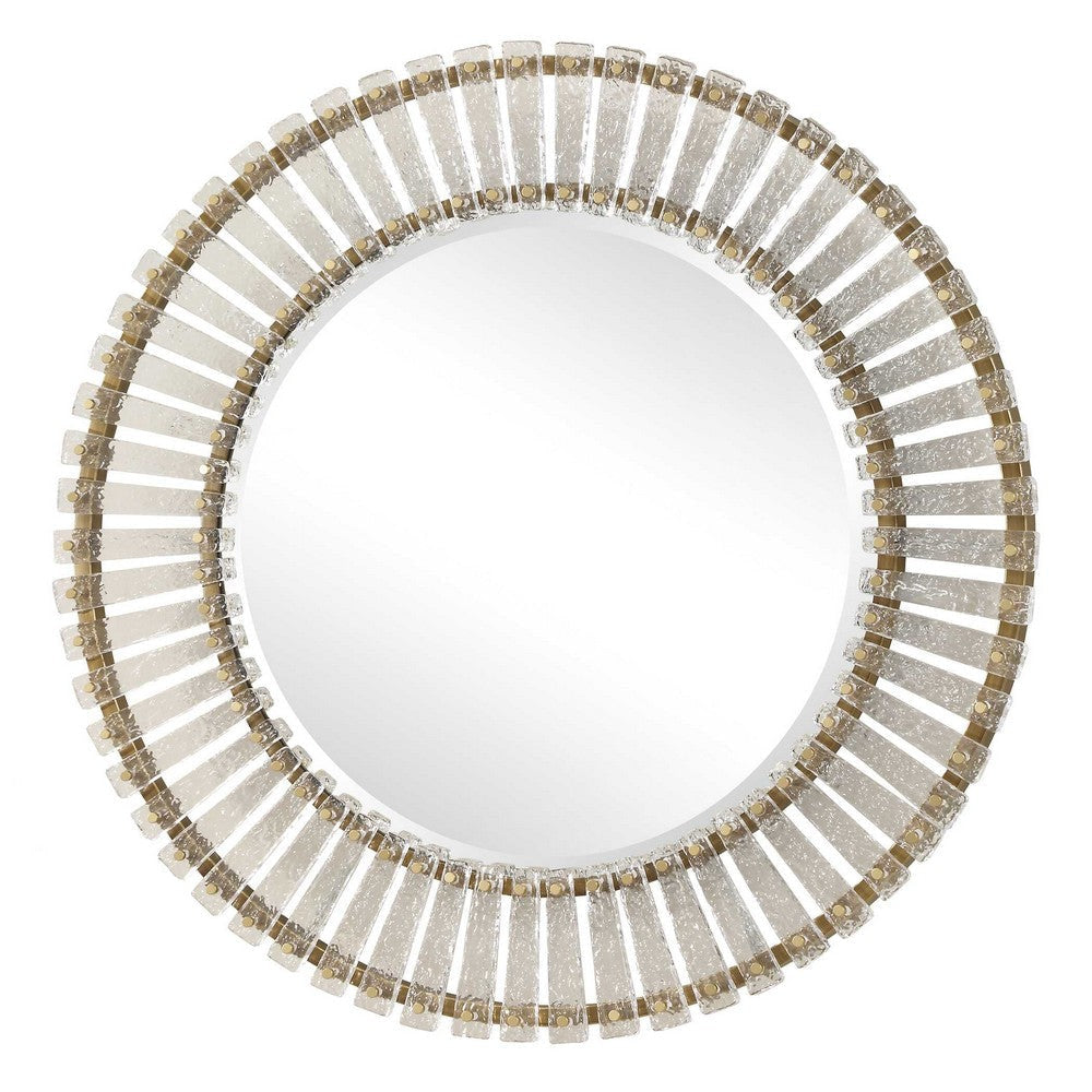 Uttermost Denali Textured Glass Round Mirror UT-09997