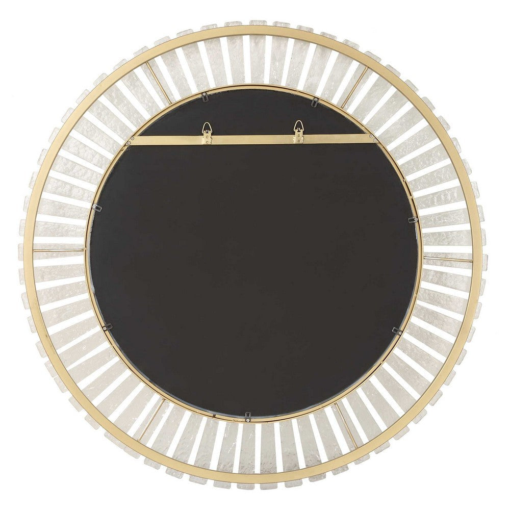 Uttermost Denali Textured Glass Round Mirror