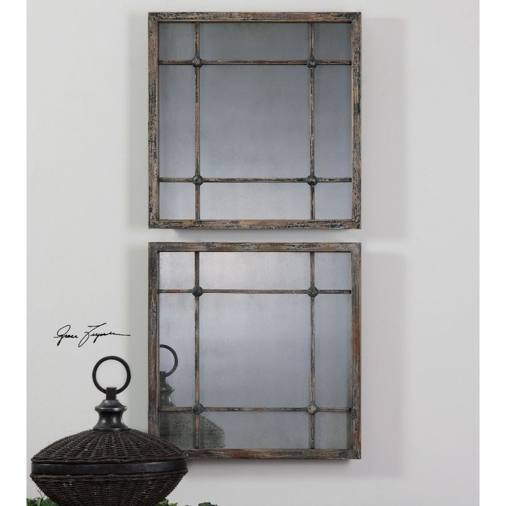 Uttermost Saragano Square Mirrors Set/2 By Casagear Home UT-13845