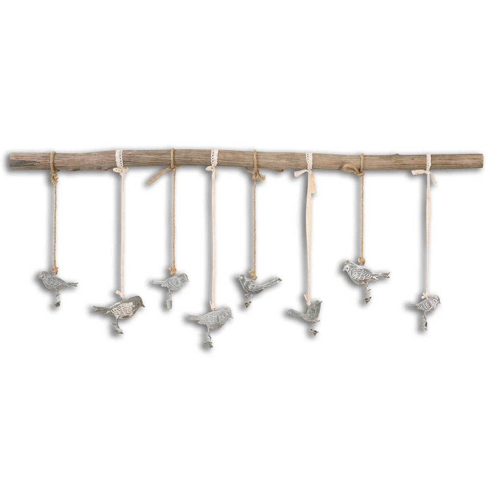 Birds On A Branch - 44.5 inch Wall Art - 44.5 inches wide by 1.25 inches deep