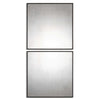 Matty Squares - 23.5 inch Square Mirror (Set of 2) - 23.5 inches wide by 1 inches deep