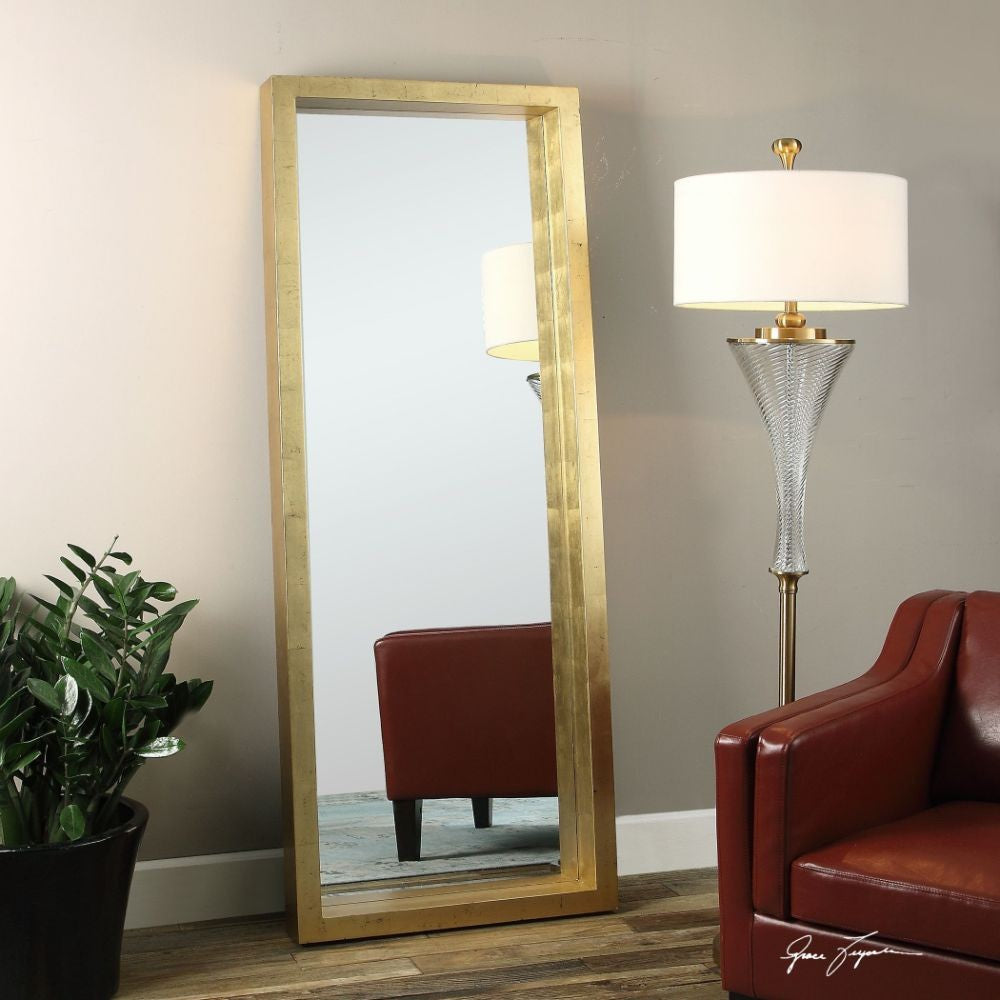 Uttermost Edmonton Gold Leaner Mirror By Casagear Home UT-14554