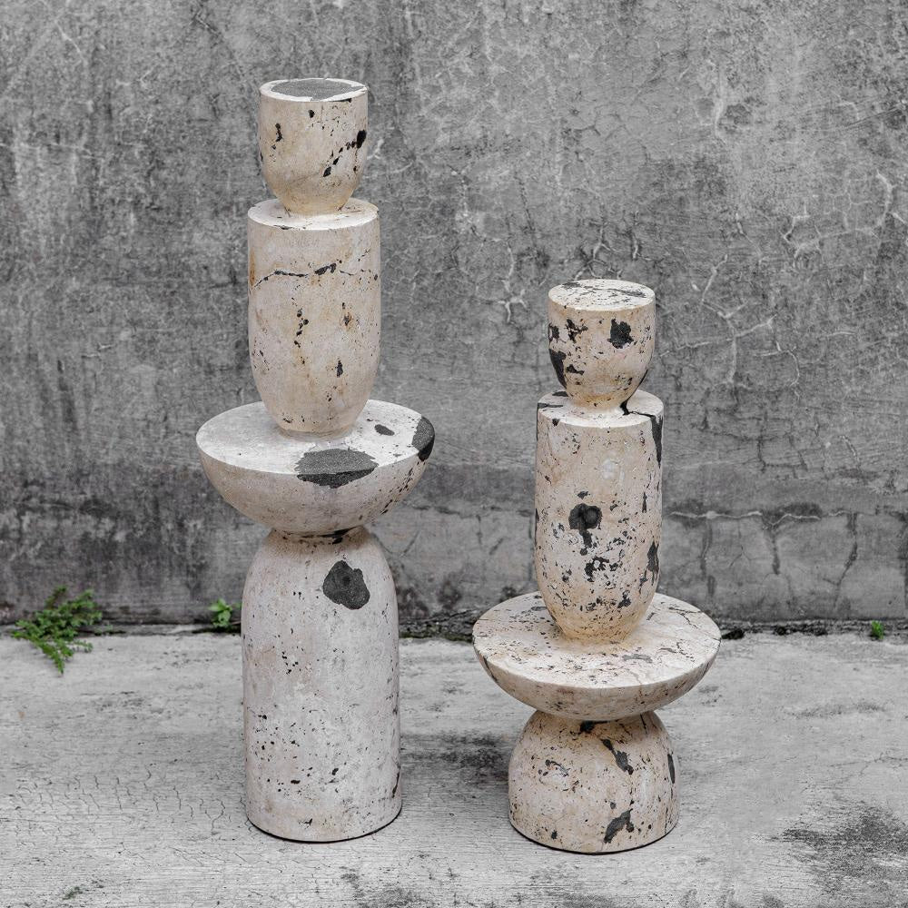 Uttermost 17124 Nouveau - Tower Sculpture (Set of 2)-22 Inches Tall and 6.5 Inches Wide UT-17124