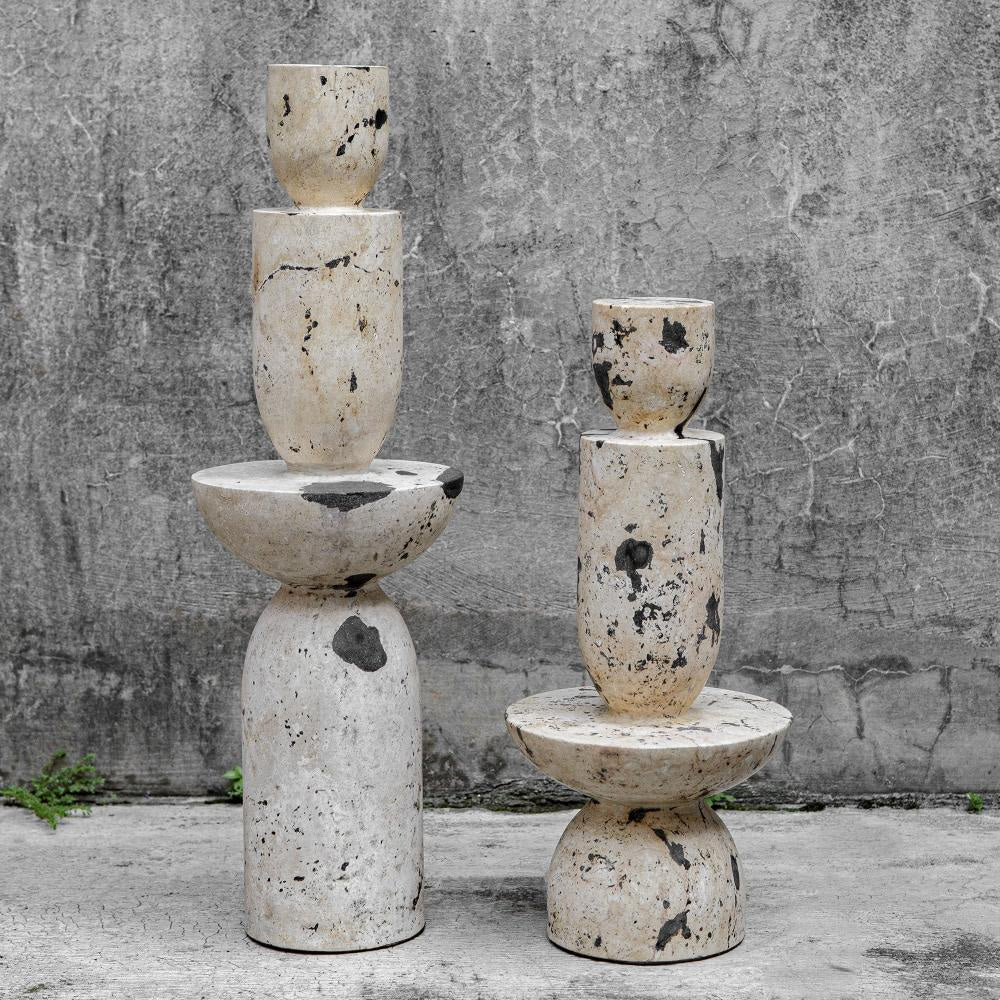 Uttermost 17124 Nouveau - Tower Sculpture (Set of 2)-22 Inches Tall and 6.5 Inches Wide