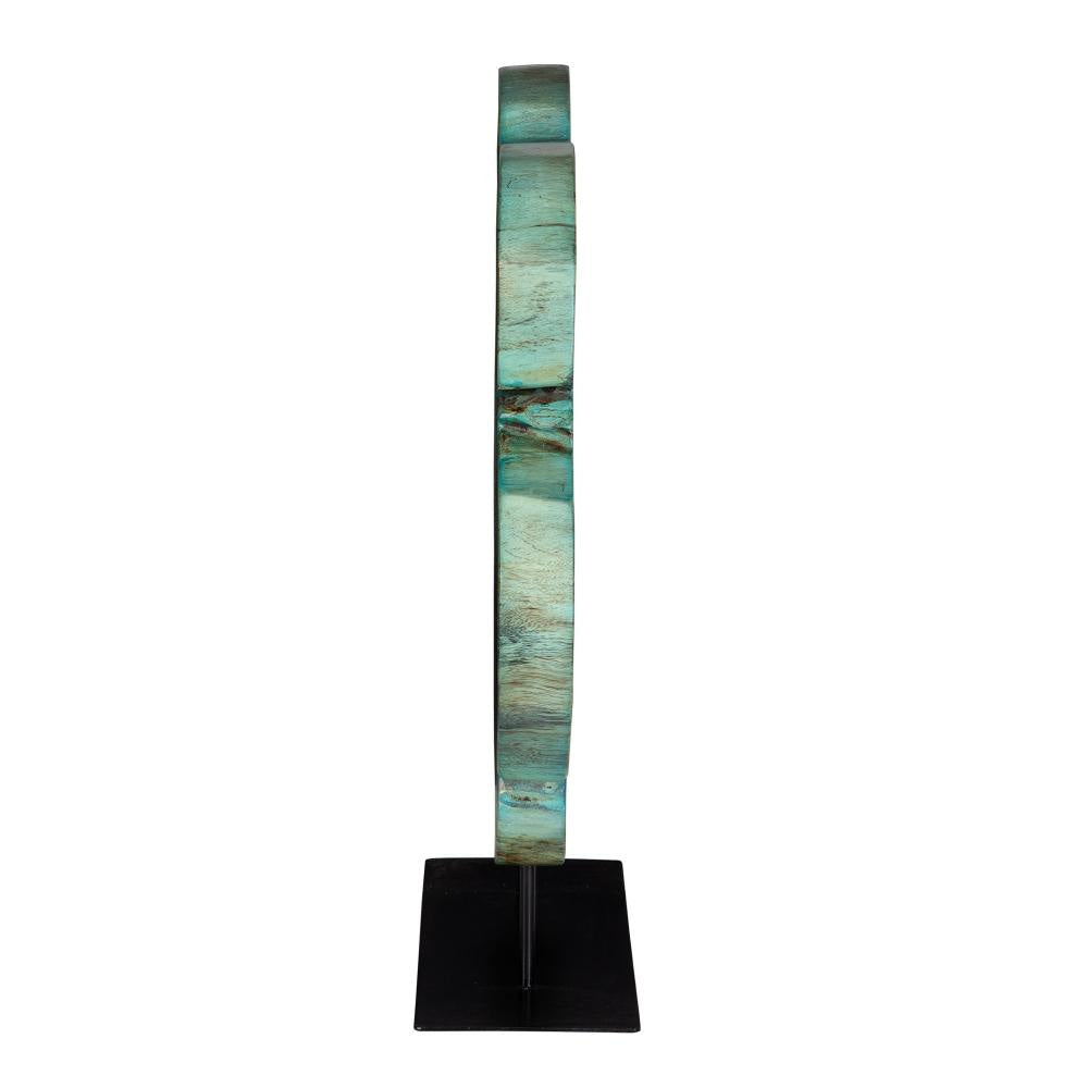 Uttermost 17125 Bahati Wood - Sculpture-22.8 Inches Tall and 19.7 Inches Wide Finish Color: Blue/Green/Black UT-17125