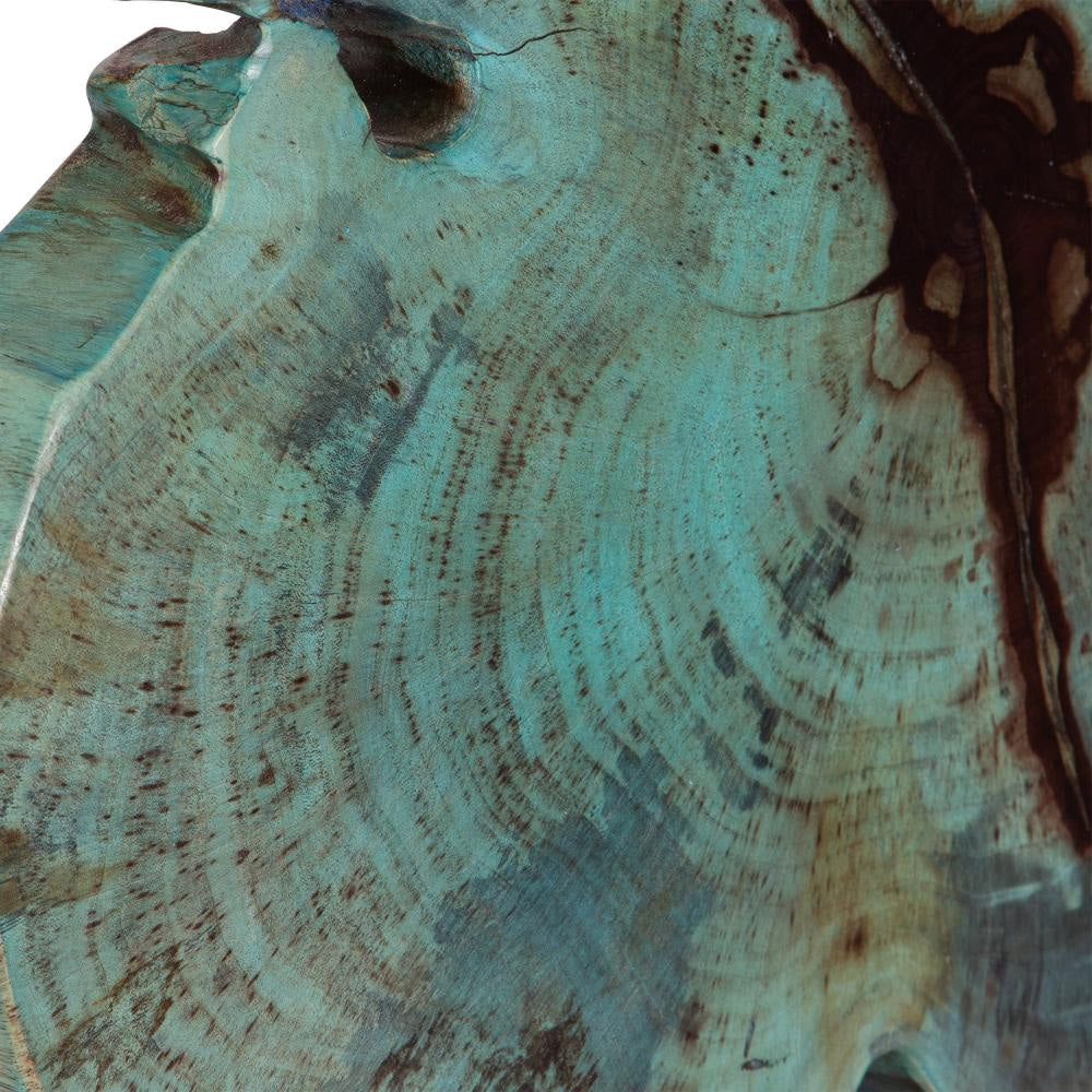Uttermost 17125 Bahati Wood - Sculpture-22.8 Inches Tall and 19.7 Inches Wide Finish Color: Blue/Green/Black UT-17125