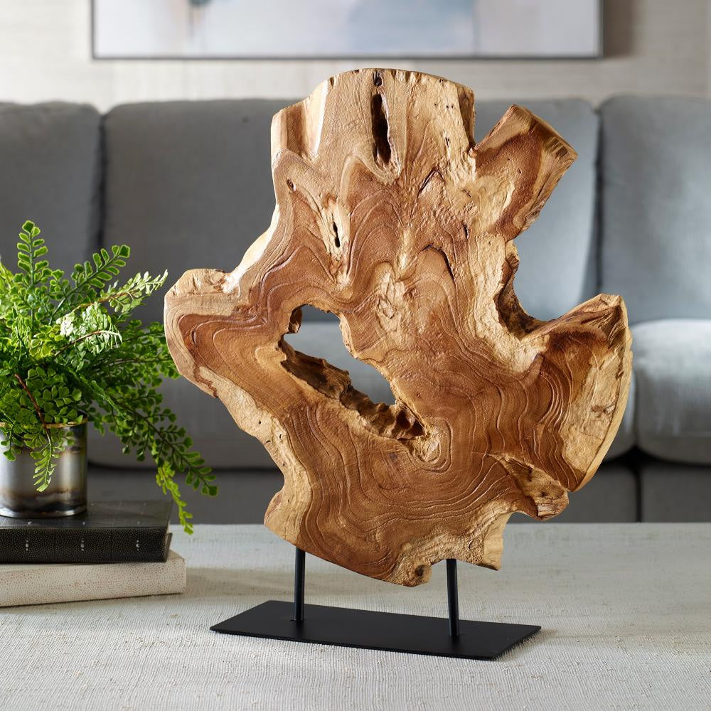 Uttermost 17126 Bahati Wood - Sculpture-22.8 Inches Tall and 19.7 Inches Wide, Finish Color: Natural/Black