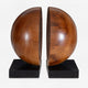 Uttermost 17128 Teak And Noir - Bookend (Set of 2)-9 Inches Tall and 8 Inches Wide UT-17128