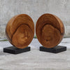 Uttermost 17128 Teak And Noir - Bookend (Set of 2)-9 Inches Tall and 8 Inches Wide UT-17128