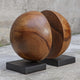 Uttermost 17128 Teak And Noir - Bookend (Set of 2)-9 Inches Tall and 8 Inches Wide