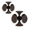 Uttermost Balanced Harmony Dark Wooden Sculptures, Set/2