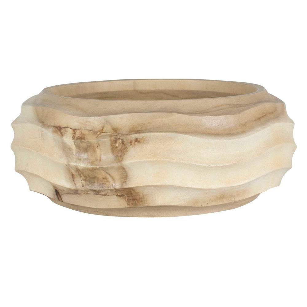 Uttermost Waveform Bleached Wood Bowl UT-17136