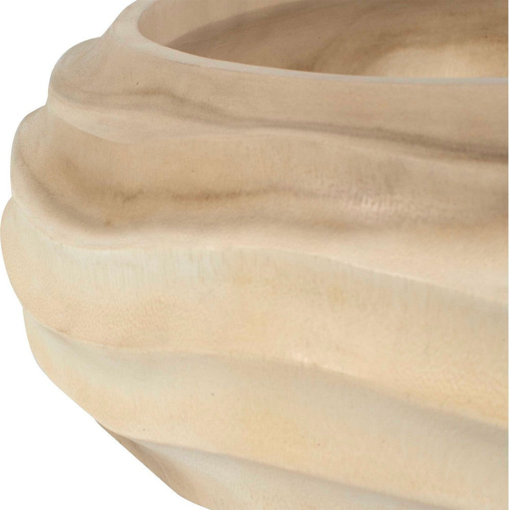 Uttermost Waveform Bleached Wood Bowl UT-17136