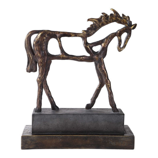 Titan Horse - 16.5 inch Sculpture - 13.5 inches wide by 5.38 inches deep