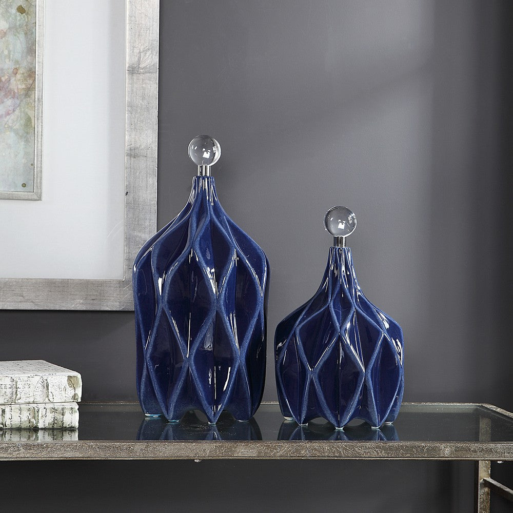 Uttermost Klara Geometric Bottles S/2 By Casagear Home UT-17526