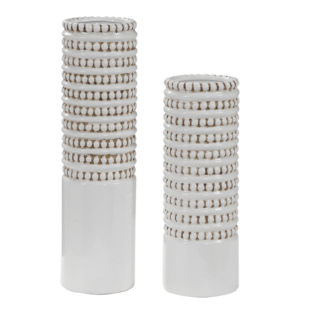 Uttermost Angelou White Vases, Set/2 By Casagear Home