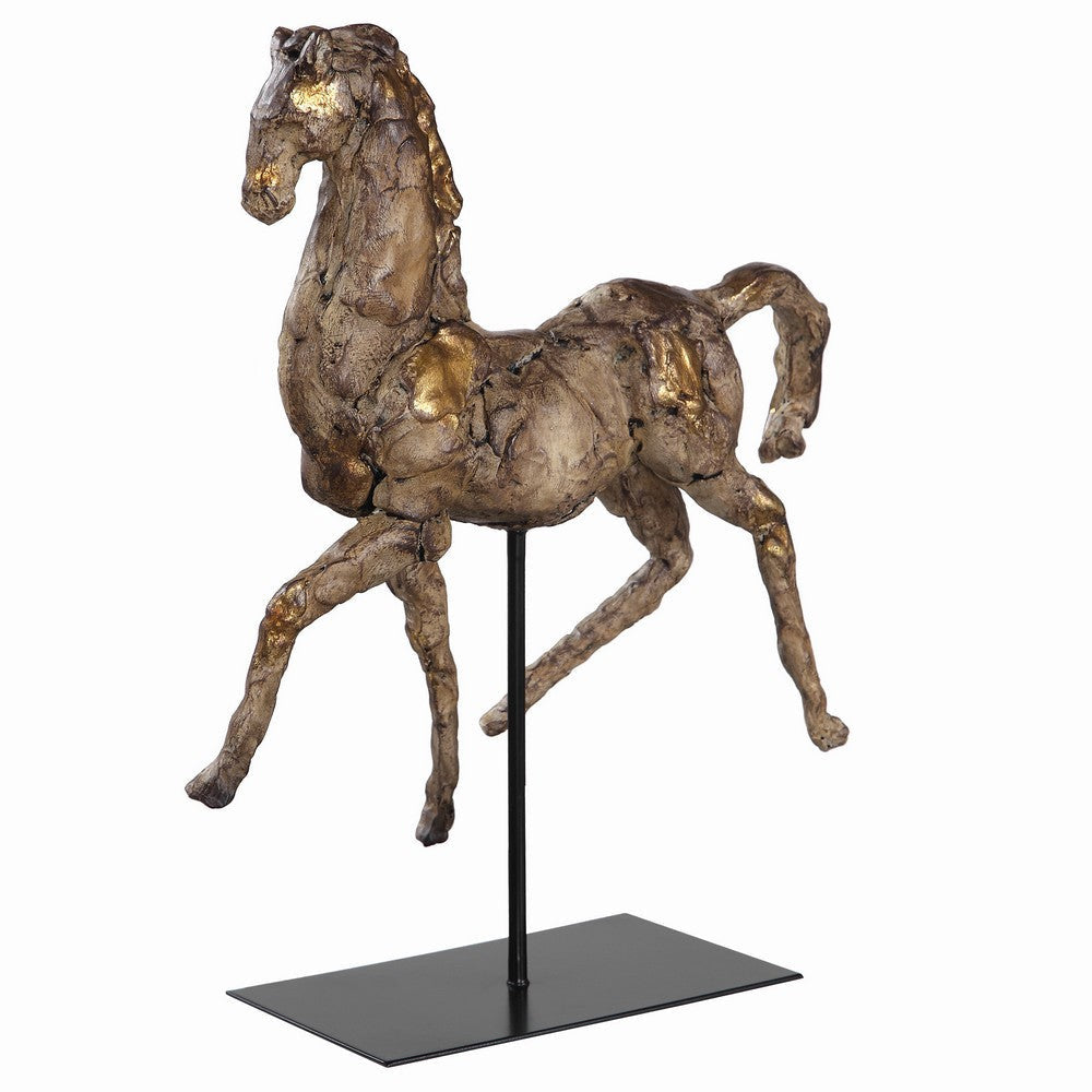 Uttermost Caballo Dorado Horse Sculpture By Casagear Home UT-17585