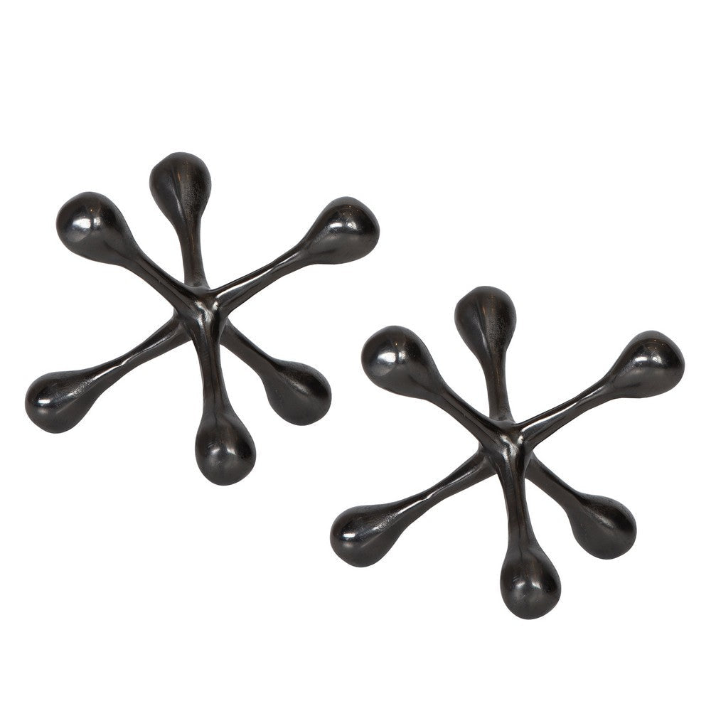 Uttermost 17690 Harlan Objects Black Nickel S/2