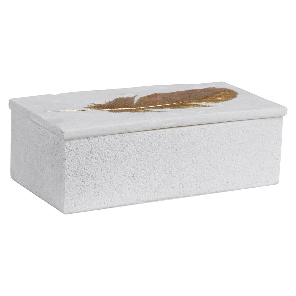 Uttermost Nephele White Stone Box By Casagear Home