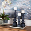 Uttermost Cassiopeia Midnight Blue Pillar Candle Holders Set of 3