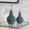 Uttermost Almera Dark Teal Bottles S/2 By Casagear Home UT-17842