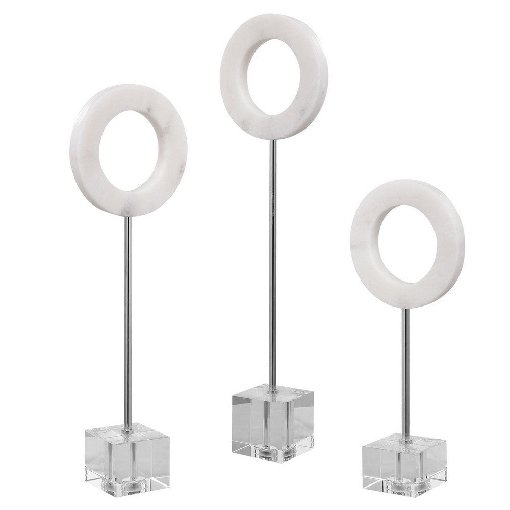 Coin Toss - 22 inch Marble Ring (Set of 3) - 6 inches wide by 3 inches deep