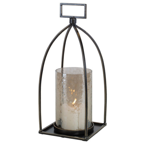 Uttermost Riad Dark Bronze and Glass Votive Candle Holder