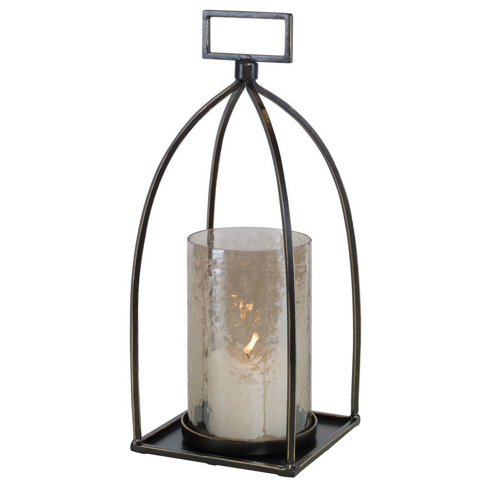 Uttermost Riad Dark Bronze and Glass Votive Candle Holder