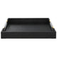 Wessex - Decorative Tray-2.63 Inches Tall and 19 Inches Wide-Black Shagreen/Brass Finish