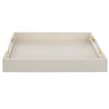 Wessex - Decorative Tray-2.63 Inches Tall and 19 Inches Wide-White Shagreen/Brass Finish