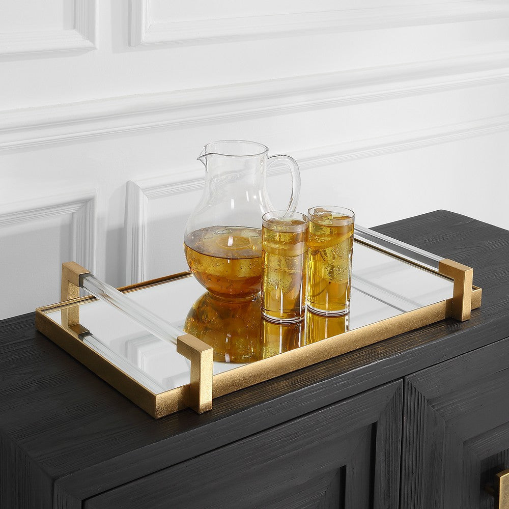 Uttermost Deki Gold Mirrored Tray By Casagear Home UT-18083