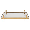 Deki - Mirrored Tray-3.13 Inches Tall and 23.75 Inches Wide-Gold Leaf Finish