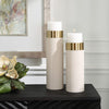 Uttermost Wessex White Pillar Candleholders Set Of 2 By Casagear Home UT-18100