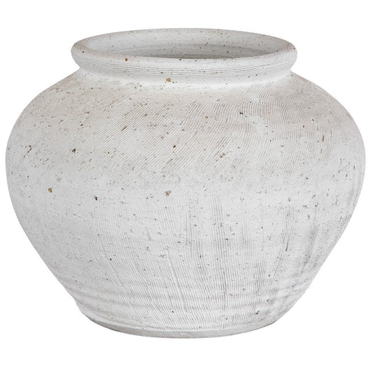 Uttermost Floreana Round White Vase By Casagear Home