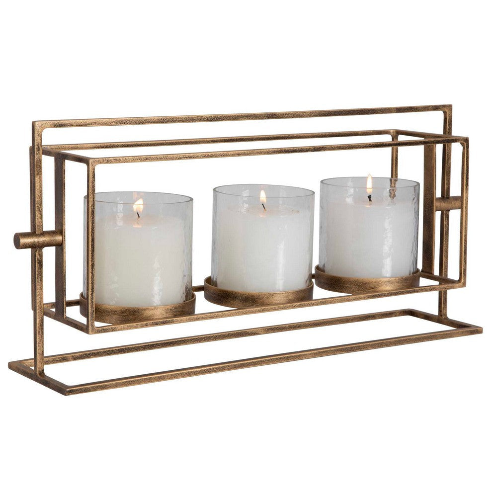 Uttermost Wenman Gold Triple Candleholder UT-18107