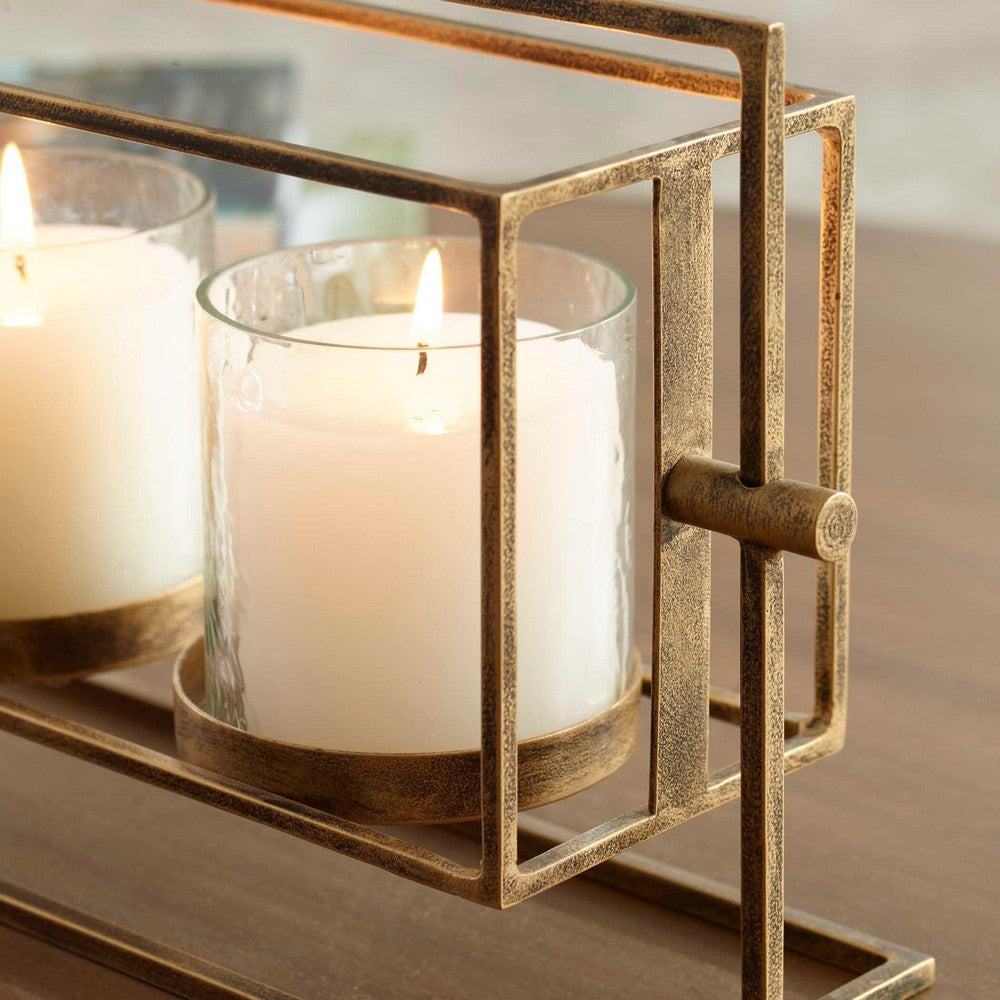 Uttermost Wenman Gold Triple Candleholder UT-18107