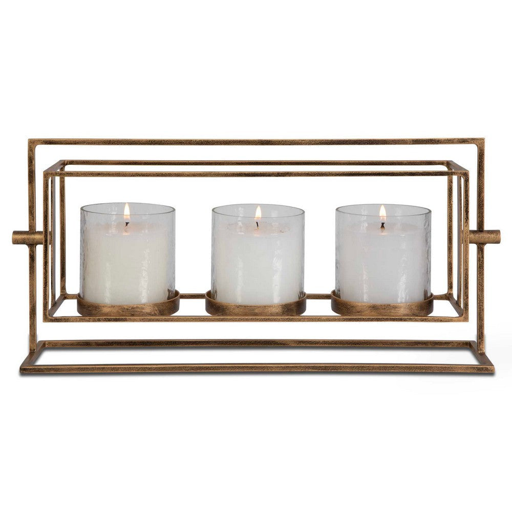 Uttermost Wenman Gold Triple Candleholder