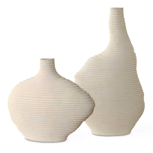 Uttermost Duostacked Matte White Vases Set/2