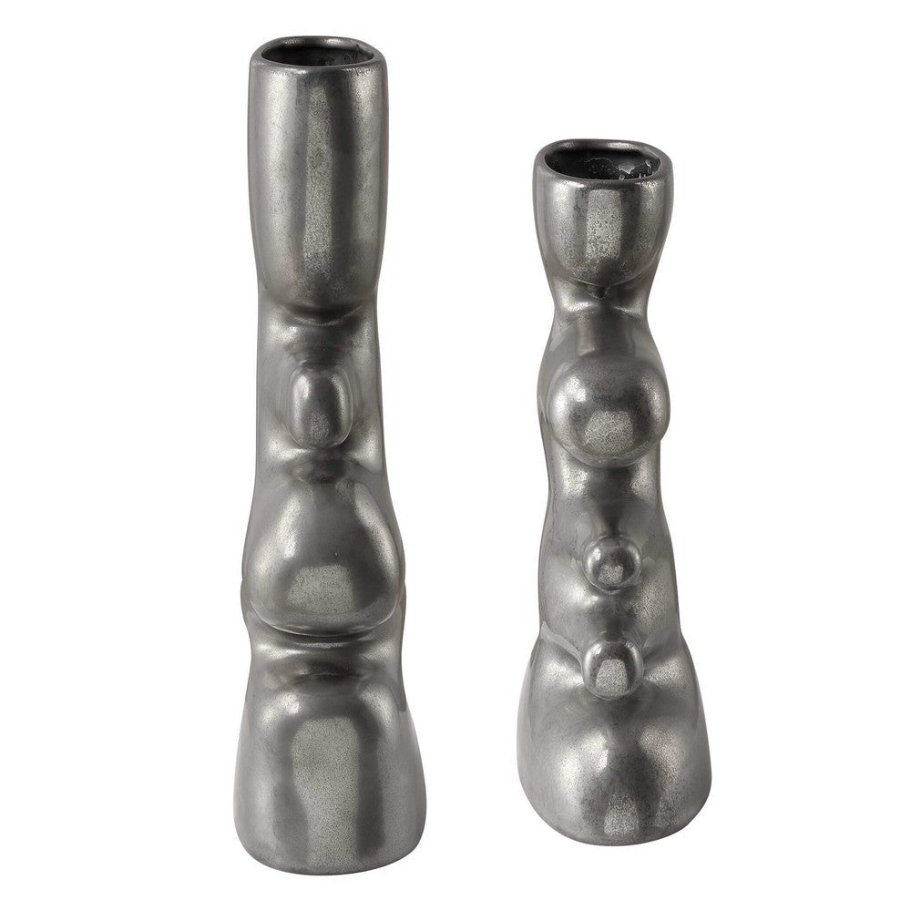 Uttermost Free Flowing Nickel Vases Set/2 UT-18145
