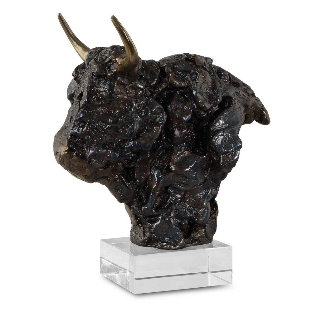 Uttermost Bison Bust Bronze Sculpture