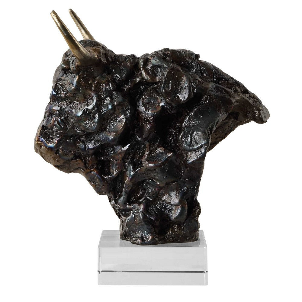 Uttermost Bison Bust Bronze Sculpture UT-18148