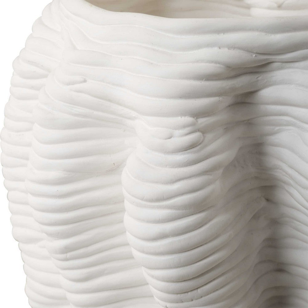 Uttermost Stratified Matte White Vase