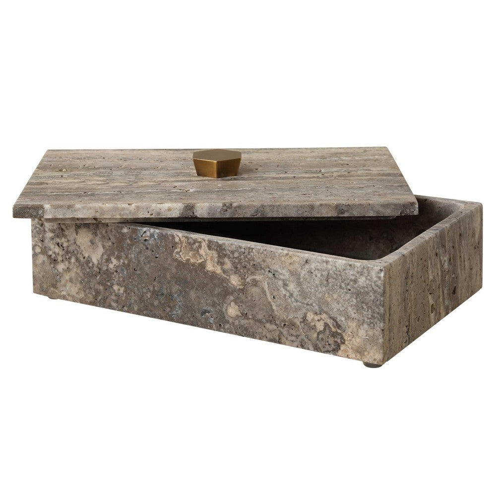 Uttermost Griseus Travertine Stone Box UT-18153