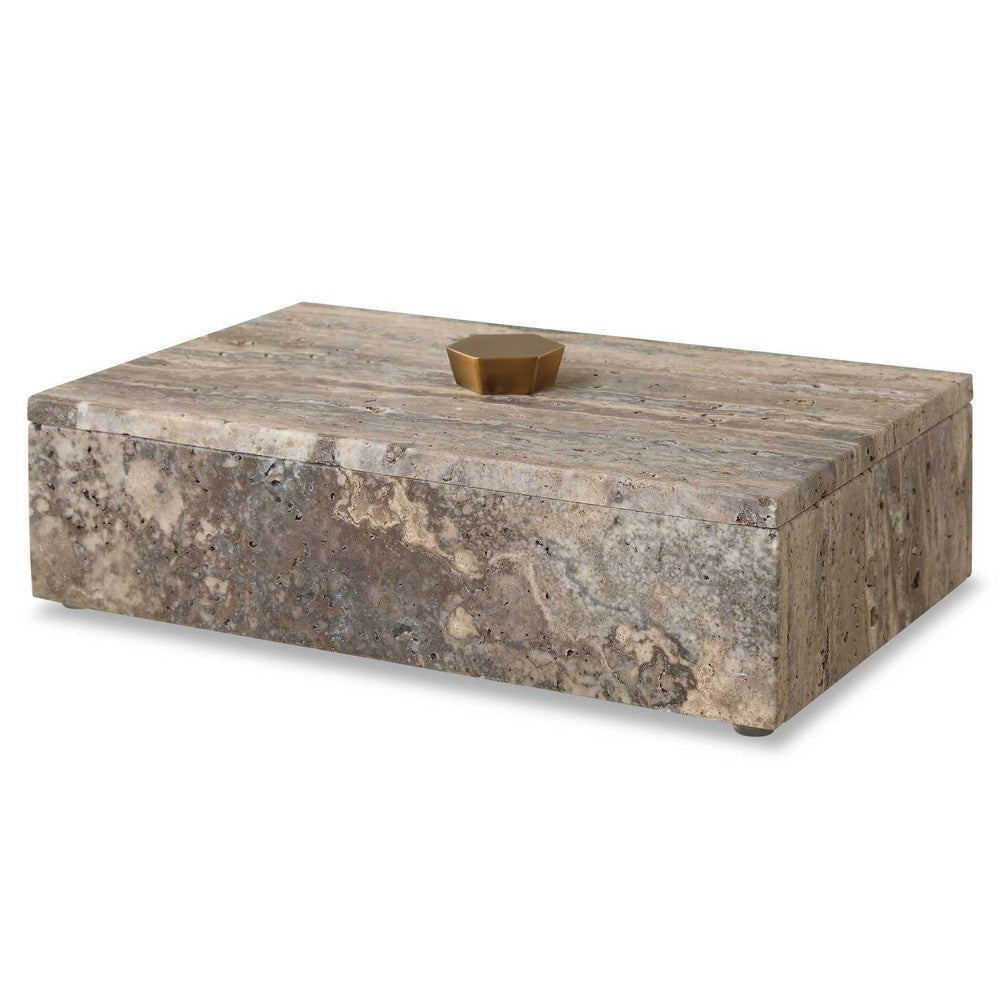 Uttermost Griseus Travertine Stone Box UT-18153